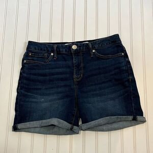 Seven high rise weekend rolled hem shorts